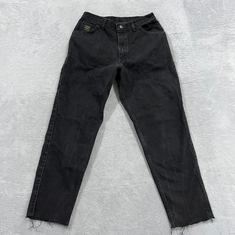 Vintage Wrangler‎ Jeans Womens 12x29 Slim Straight Black Denim MSR01CB 90s